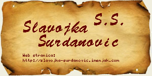 Slavojka Surdanović vizit kartica